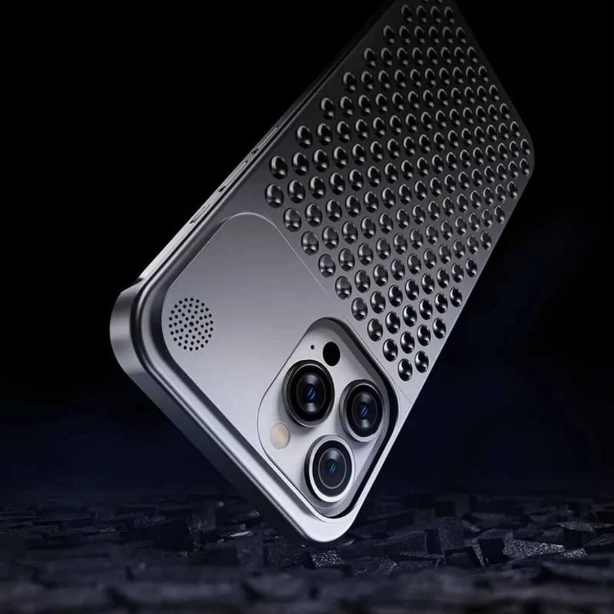 ALPHA Hybrid Metal Mesh iPhone Case - Desert Titanium