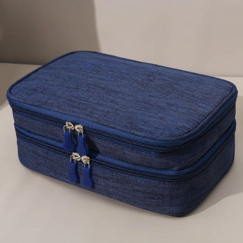 3 Layer Gadget Pouch Organizer - Wine Red