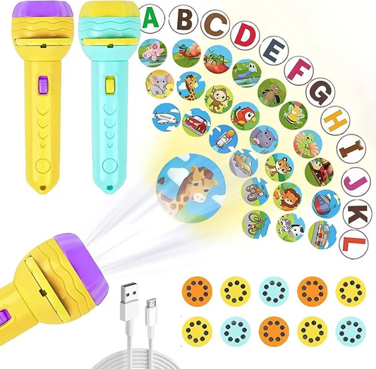 Children's Early Education Projector Story Machine Bedtime Toys Flashlight Toy