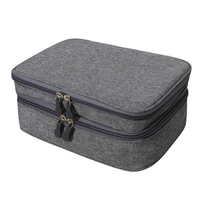 3 Layer Gadget Pouch Organizer - Wine Red