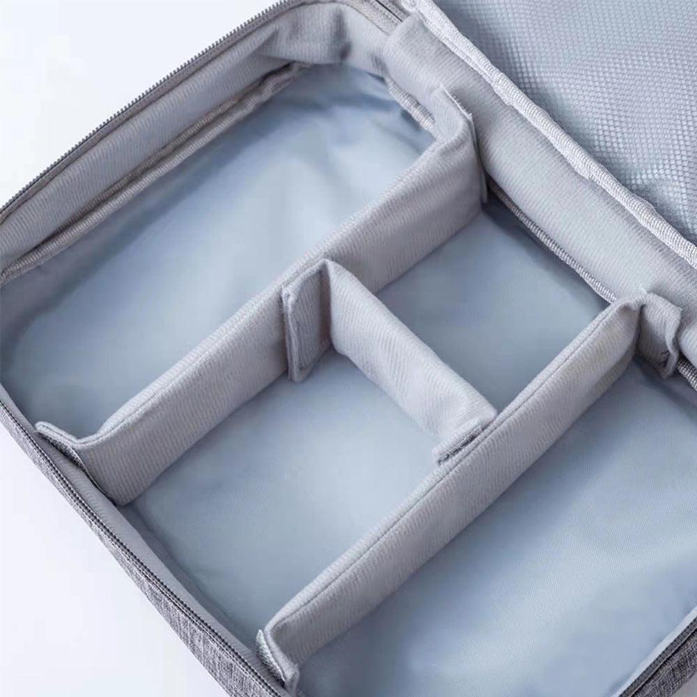 3 Layer Gadget Pouch Organizer - Wine Red