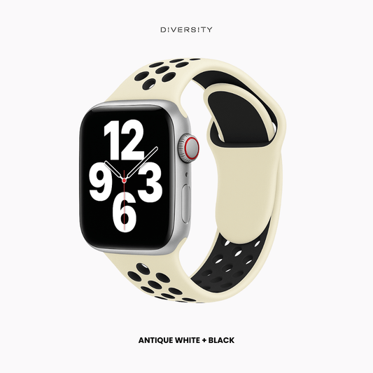 AirLoop Band For Apple Watch - Antique White + Black