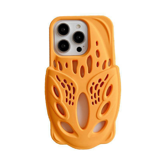 3D Hollow Silicone iPhone Case - Orange