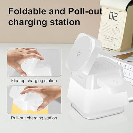 3 in 1 Rotatable Wireless Charger With Night Light