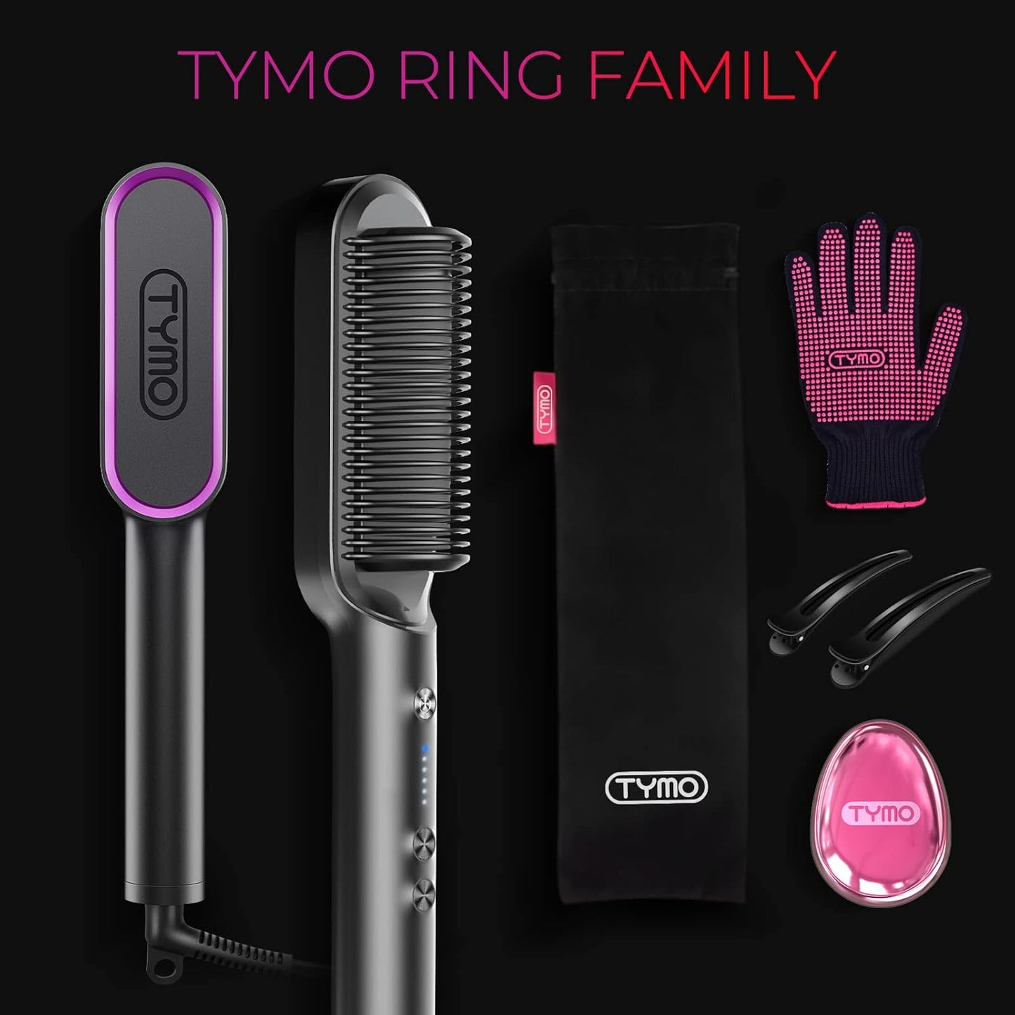 Hair straightener brush