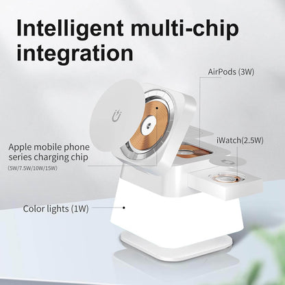 3 in 1 Rotatable Wireless Charger With Night Light
