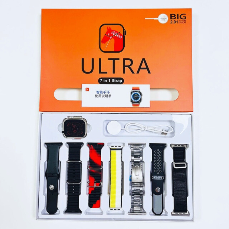 7-in-1 Ultra 2.01 Big Display Smartwatch - Free Cash on Delivery