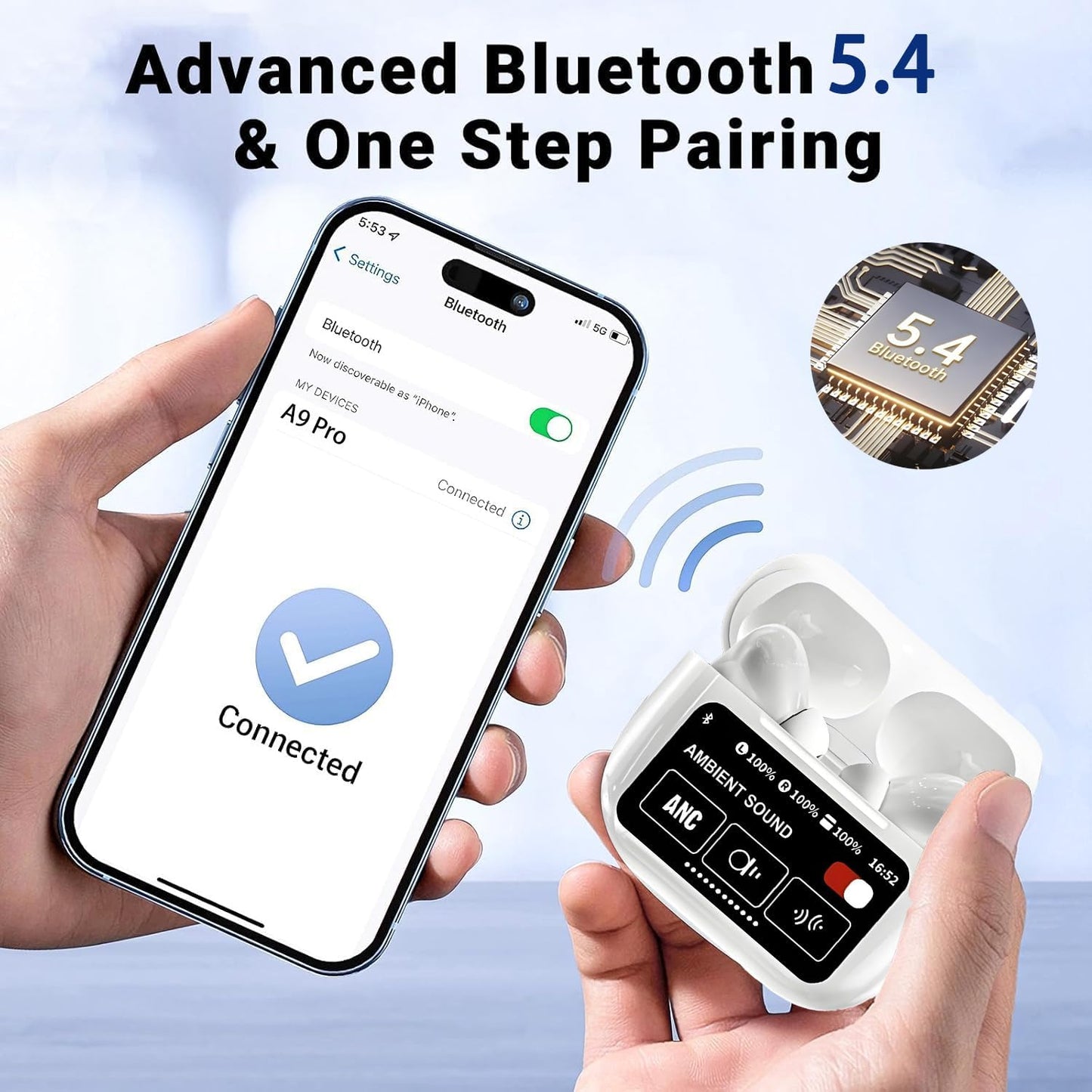 A9 Pro Smart Touch Earbuds
