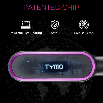Hair straightener brush