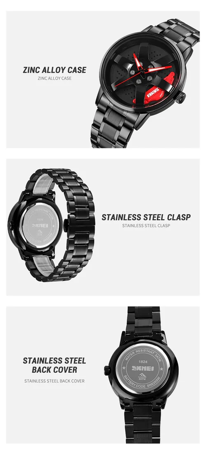 Rotatable Wheel Men's Watch
