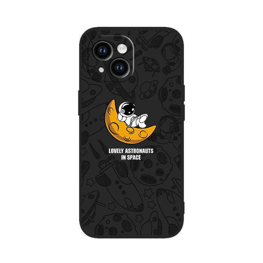 Astronaut Silicone iPhone Case - Black