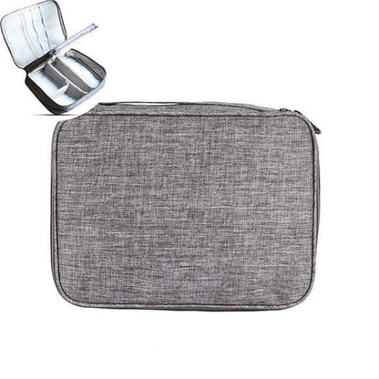 3 Layer Gadget Pouch Organizer - Wine Red