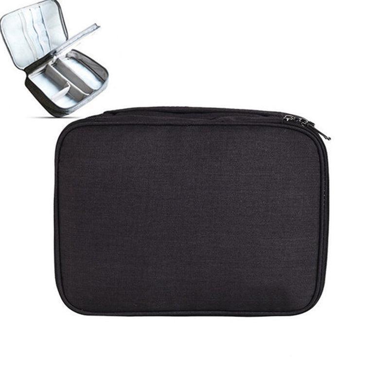 3 Layer Gadget Pouch Organizer - Wine Red