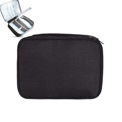 3 Layer Gadget Pouch Organizer - Wine Red
