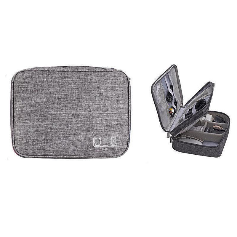 3 Layer Gadget Pouch Organizer - Wine Red