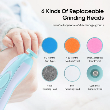 6 in1 Baby Nail Trimmer , Electric Nail Trimmer For Baby & Adult, Portable Versatile Newborn Toddler Nail Care