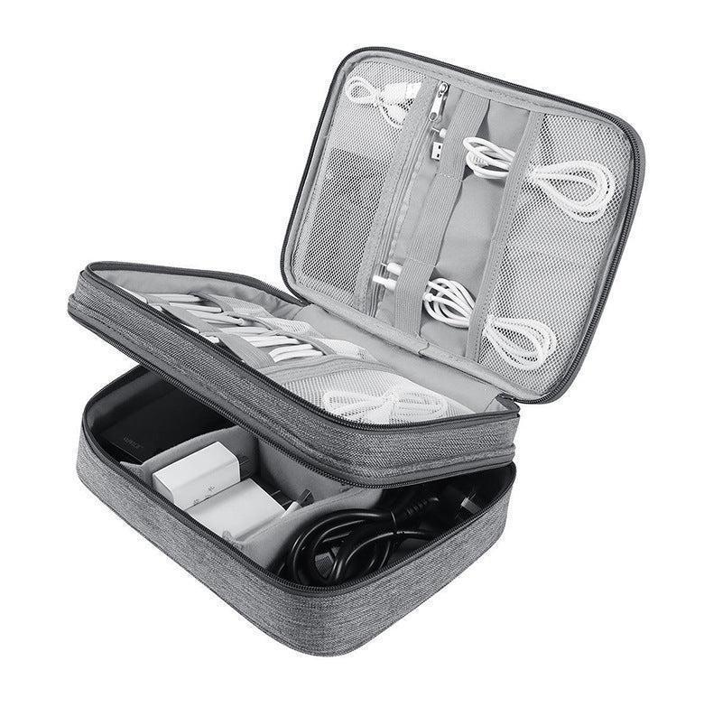 3 Layer Gadget Pouch Organizer - Wine Red