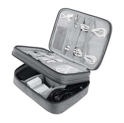 3 Layer Gadget Pouch Organizer - Wine Red