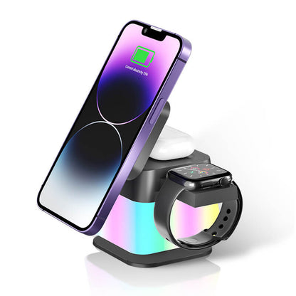3 in 1 Rotatable Wireless Charger With Night Light