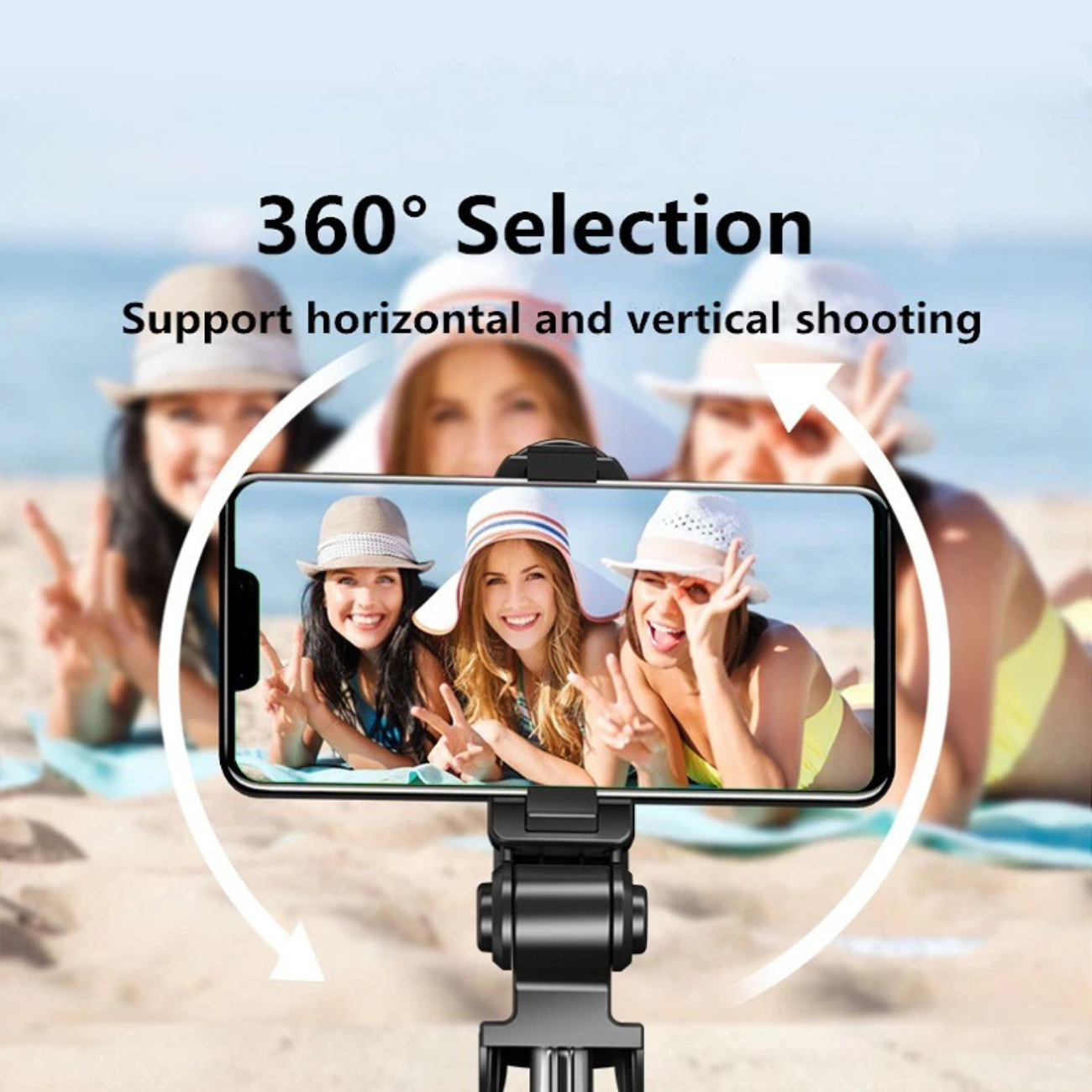 Bluetooth Wireless Selfie Stick Mini Tripod Extendable Monopod With Fill Light Remote Shutter For IOS Android Phone