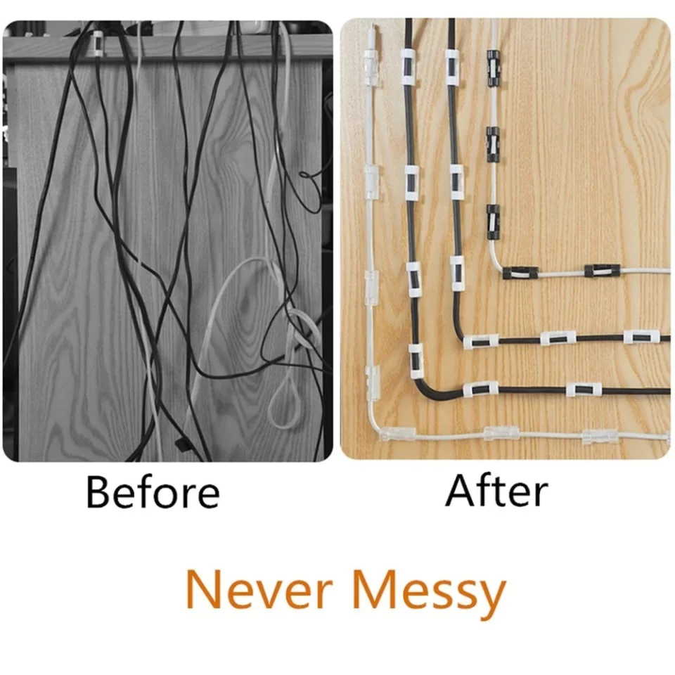 Wire Holding Clips | Self-Adhesive Cable Clips Organizer
