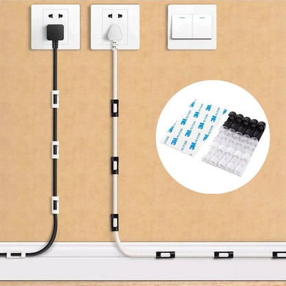 Wire Holding Clips | Self-Adhesive Cable Clips Organizer