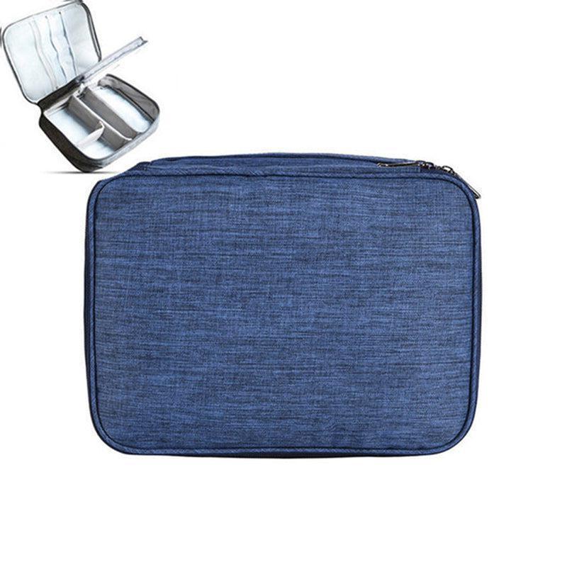 3 Layer Gadget Pouch Organizer - Wine Red