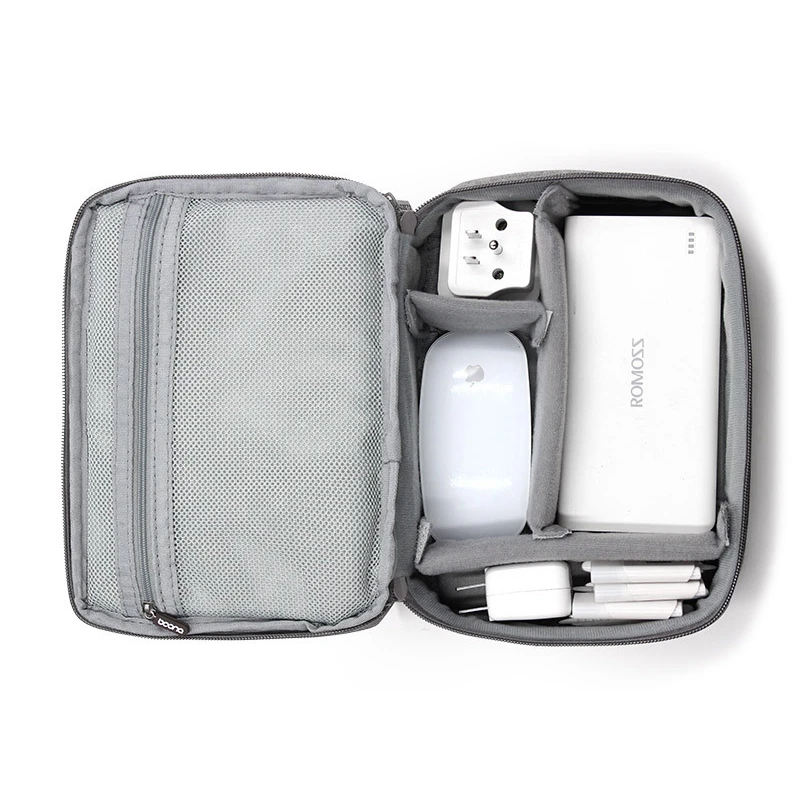 3 Layer Gadget Pouch Organizer - Wine Red