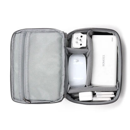 3 Layer Gadget Pouch Organizer - Wine Red