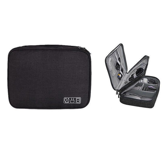 3 Layer Gadget Pouch Organizer - Black