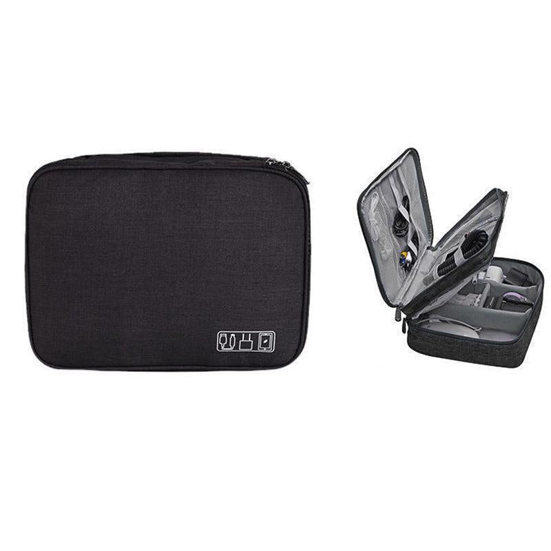 3 Layer Gadget Pouch Organizer - Wine Red